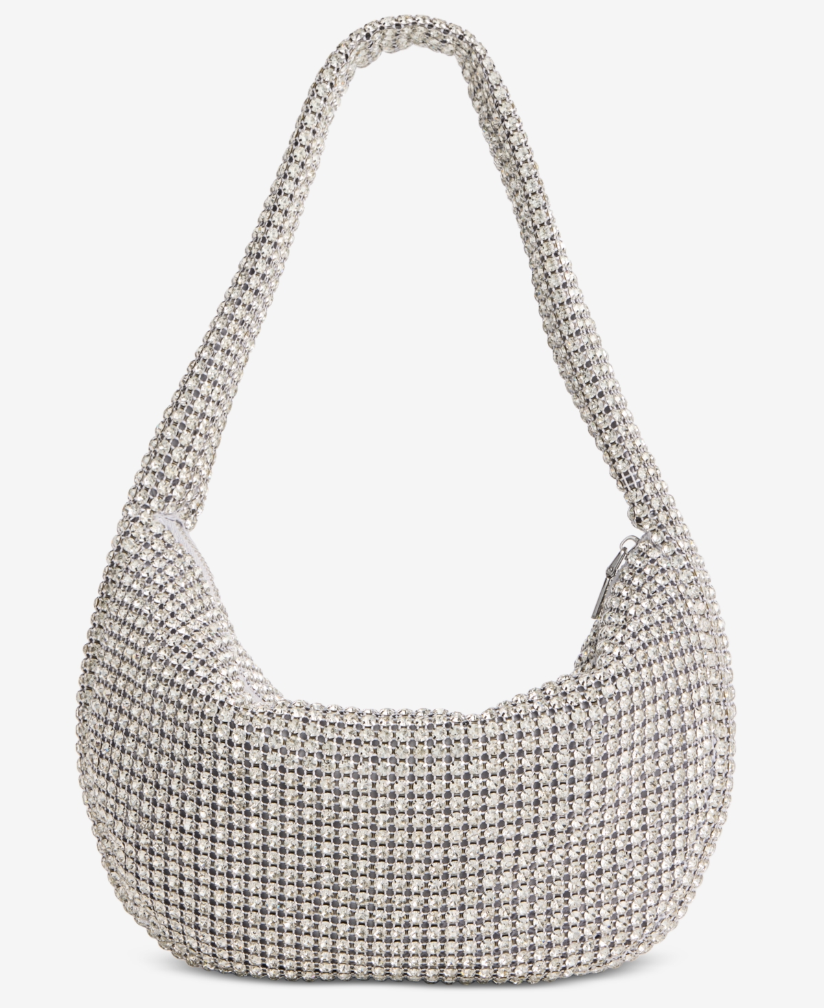 Inc International Concepts Small Diamond Mesh Hobo, Exclusively At Macy's In Silver