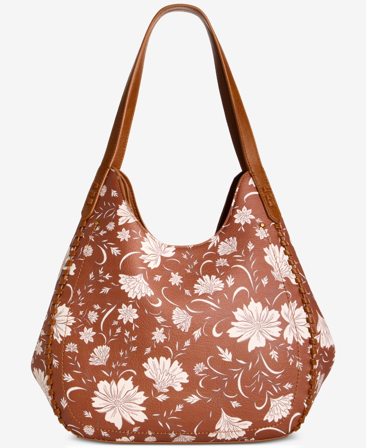 Whipstitch Floral Printed 4-Poster Tote Bag, Exclusively at Macy's - Floral Tortoise Shell