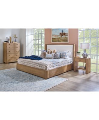 Furniture - Nordic 3 Pc. King Upholstered Set (Bed, Chest & Open Nightstand)