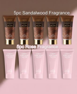 10-Pc. Mini Sandalwood & Rose Scented Hand Creams Gift Set