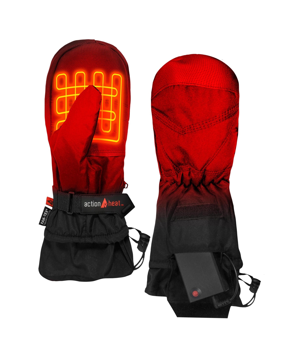 Men's Aa Battery Heated Mittens - Unisex - Black