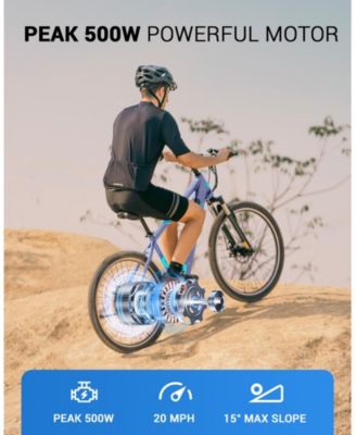 350W Electric Bike 26" Electric Mountain Bike for Adults, 36V Built-in Hidden Removable Battery with Shimano 7 Speed City Commuter Bike for Man Woman