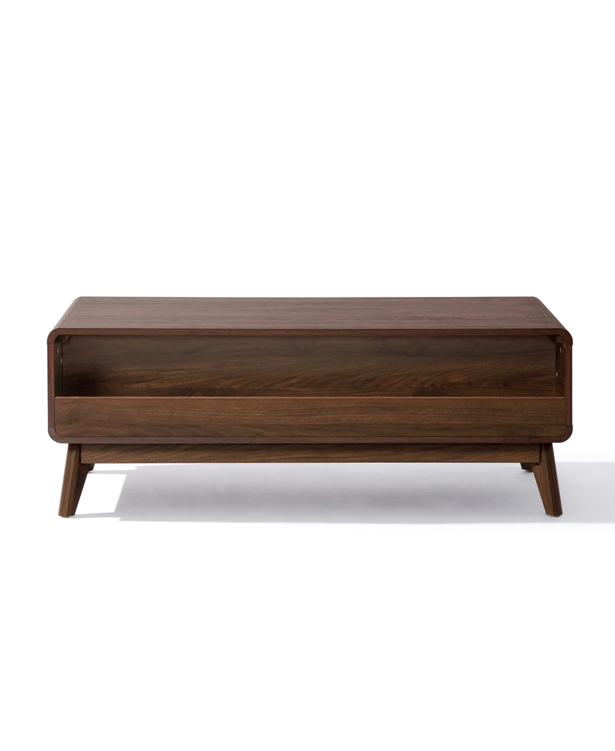Luxenhome Columbia Engineered Wood Coffee Table With Storage In Brown