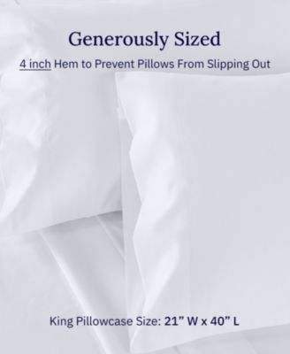 500 Thread Count Cotton 2 Piece Pillowcases, King Size