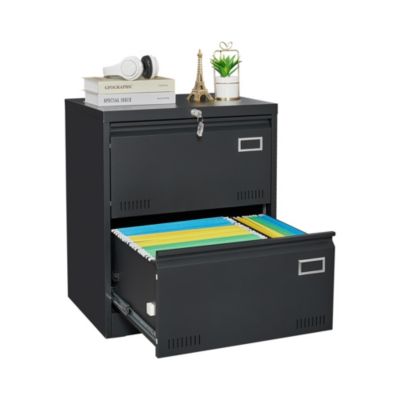 Filing Cabinet Lateral File Cabinet 2 Drawer with Lock Metal File Cabinets Three Drawer Office Cabinet for Legal/Letter/A4/F4
