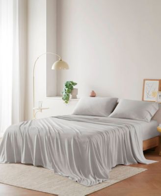 Jersey-Knit Cotton Blend 3-Pc. Sheet Set, Twin