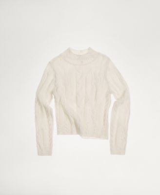 Women's Perkins Neck Braided Sweater