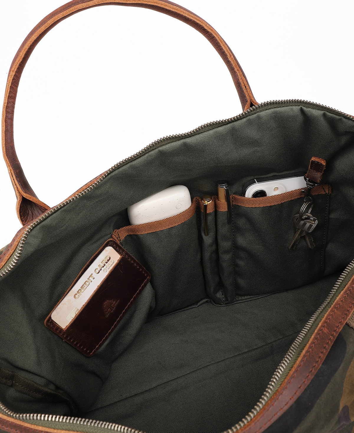Tsd Brand Hillside Bee-wax Canvas Duffel Bag In Olive Camo