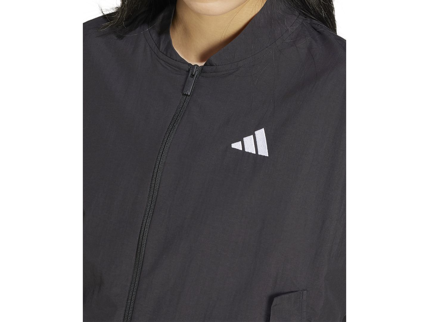 Женская куртка adidas Essentials 3-Stripes Lifestyle Bomber, цвет: Чёрный — фото 3