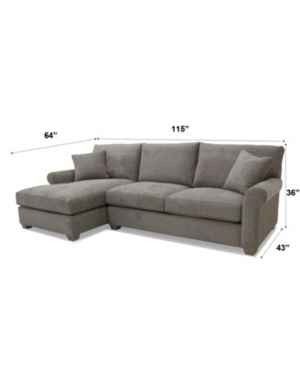 Reiter 2-Pc. Fabric Sectional Sofa, Exclusively at Macy's