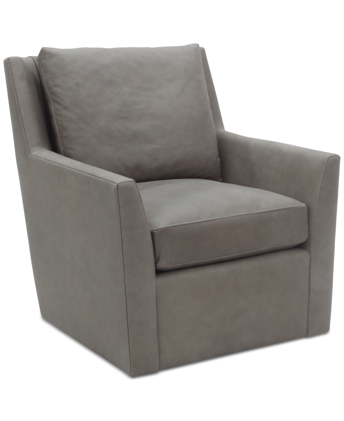 Macy's Merten Fabric Swivel Chair, Exclusively At  In Grey