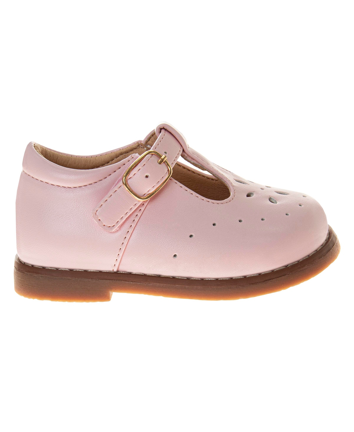 Shop Josmo Infant Slip-resistant Flat T-strap Shoes In Pink