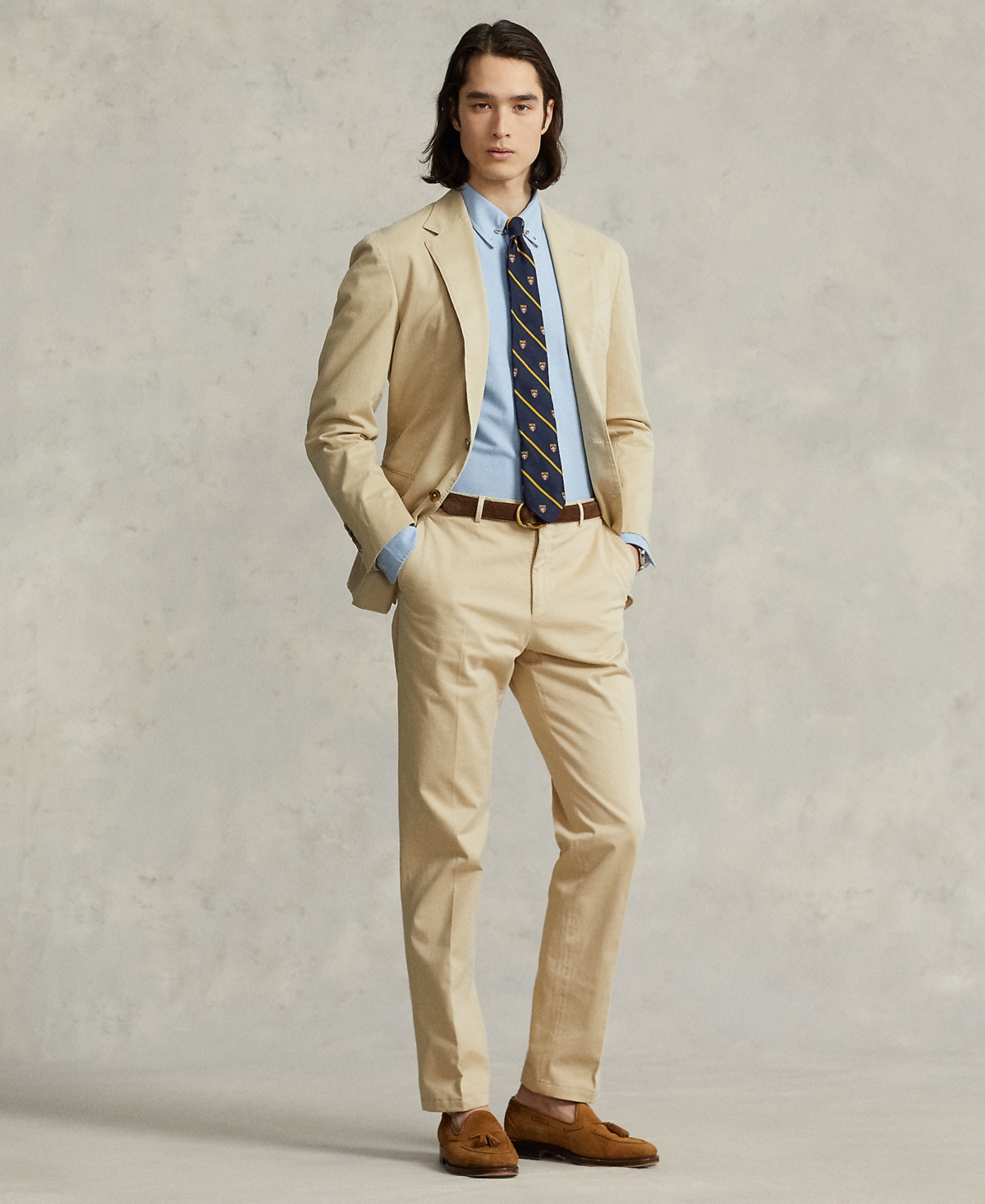 Polo Ralph Lauren Button Down Collar Shirt In Blue