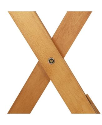 Folding Patio Table 35.4"x35.4"x29.5" Solid Acacia Wood