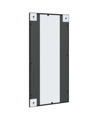Wall Mirror Black 15.7"x31.5" Rectangle Iron