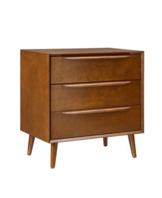 Zahira Mid-Century Modern 3 - Drawer Accent Chest with Solid Wood Handles and Legs