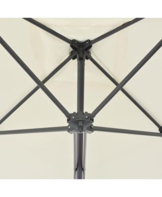 Garden Parasol with Steel Pole 98.4"x98.4" Sand