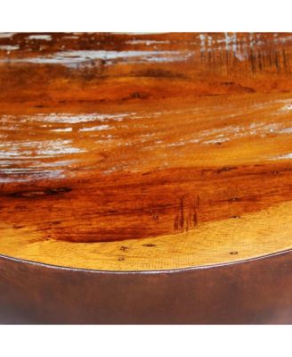 Coffee Table Bowl-shaped with Steel Base Solid Reclaimed Wood