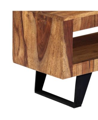 55.1" Solid Acacia Wood TV Stand