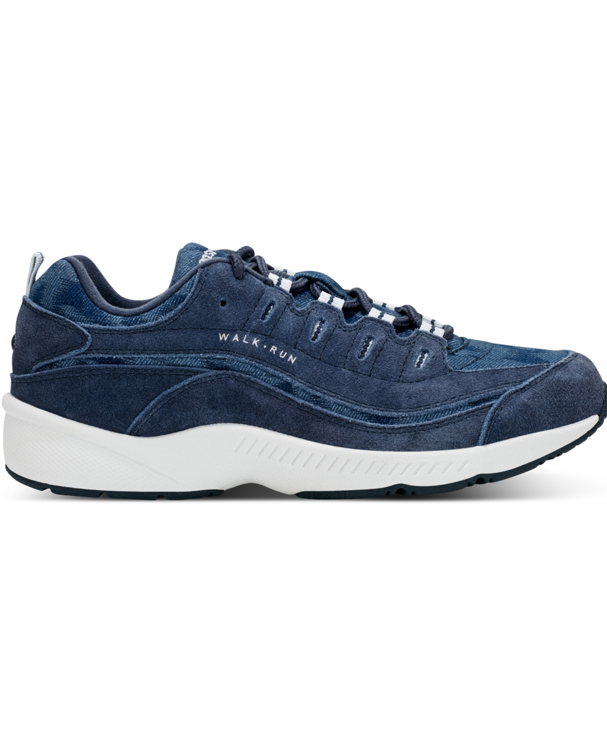 Shop Easy Spirit Women's Romy Lightweight Easy-on Walking Shoes In Blue Denim,suede