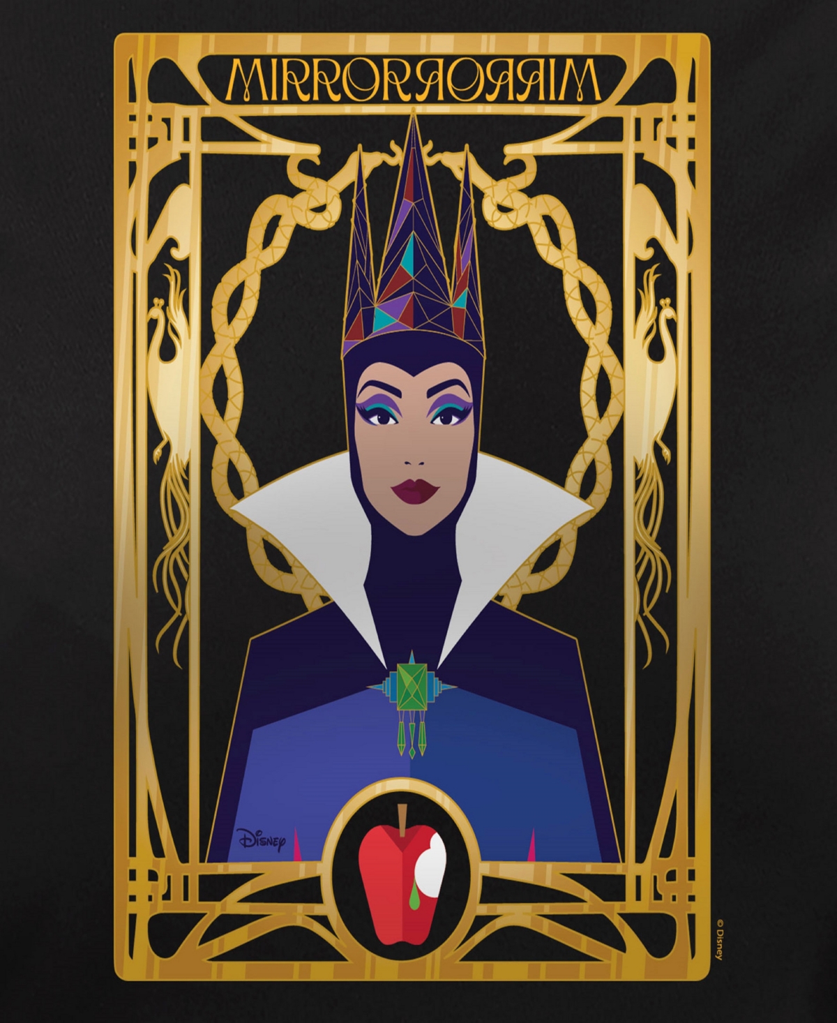 Hybrid Apparel Plus Size Disney Snow White Evil Queen Graphic Crew Neck Top In Black