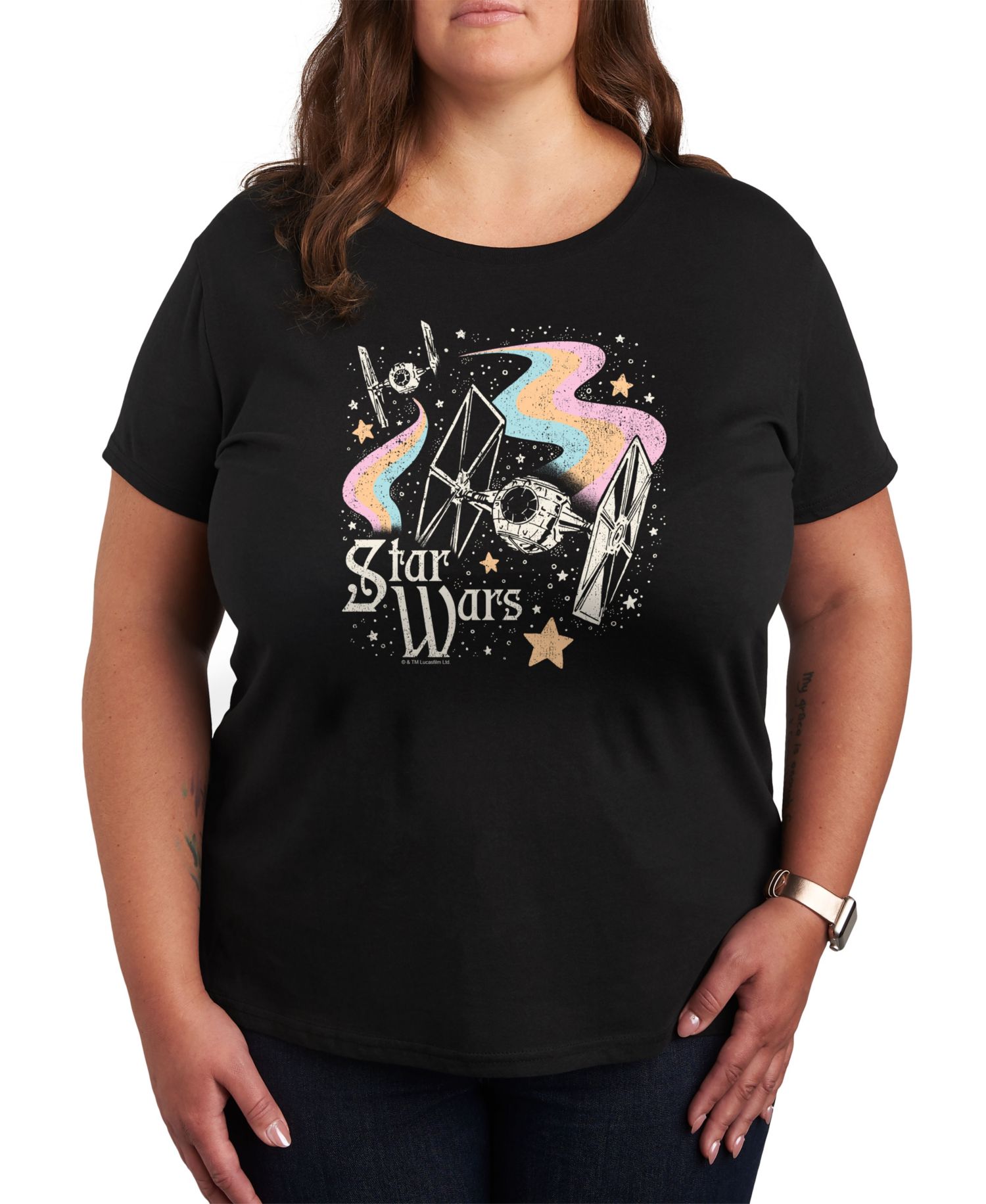 Plus Size Trendy Star Wars Classics Graphic Crewneck T-Shirt