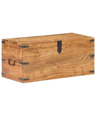 Chest 35.4&amp;quot;x15.7&amp;quot;x15.7&amp;quot; Solid Acacia Wood