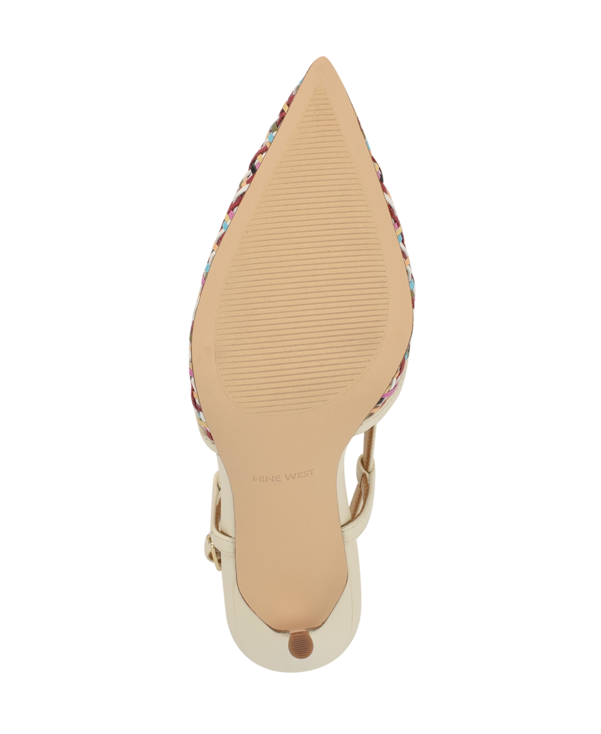 Shop Nine West Women's Floree Slingback Dress Pumps In Red Multi,cream