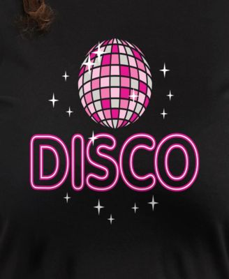 Plus Size Trendy Disco Flash Graphic Crew Neck T-Shirt