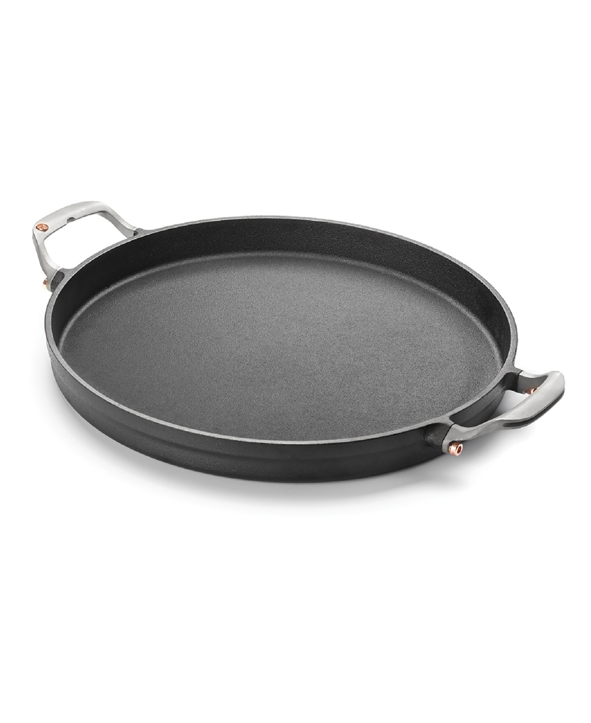 Outset Cast Iron 14" Grill Paella And Deep Dish Pizza Pan In Black