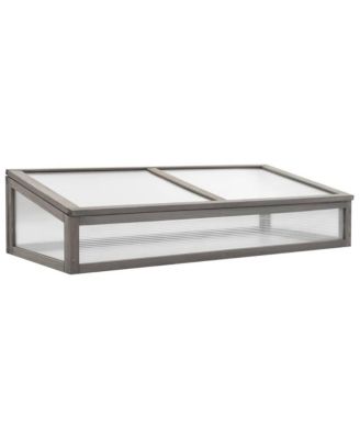 Raised Bed with Greenhouse 43.3"x21.3"x47.2" Solid Fir Wood