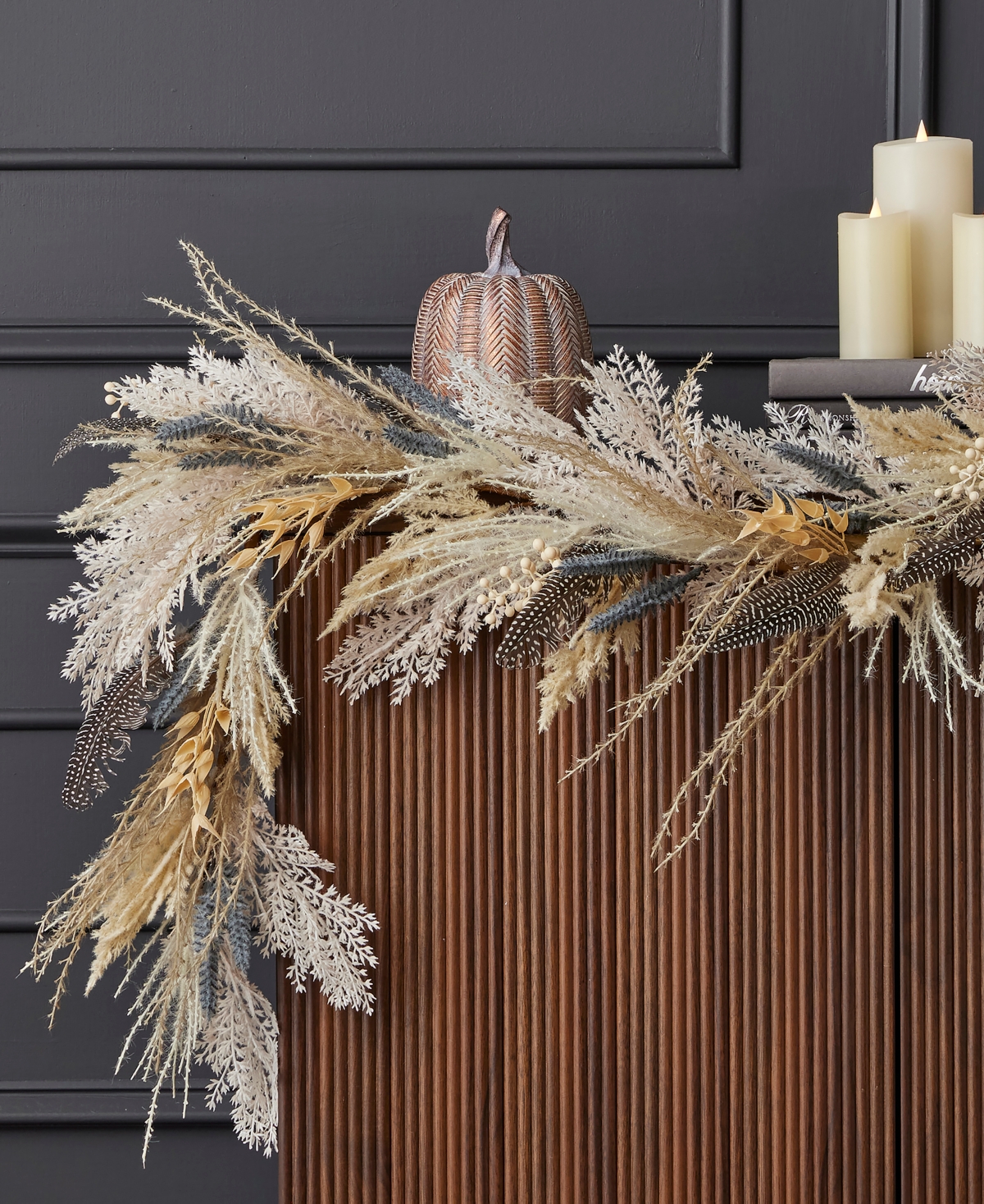 Seasonal 6" Fall Fields Bouquet with Pampas Garland