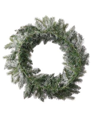 24" Shadow Woods Flocked Spruce Wreath