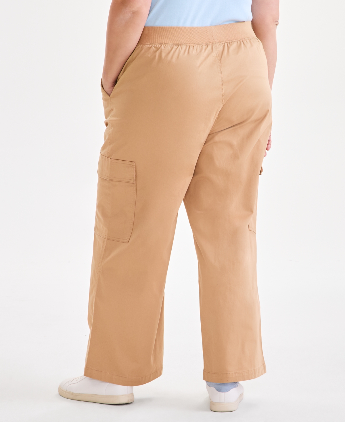Style & Co Plus Size Pull-on Cargo Pants, Exclusively At Macy's In Natural Camel
