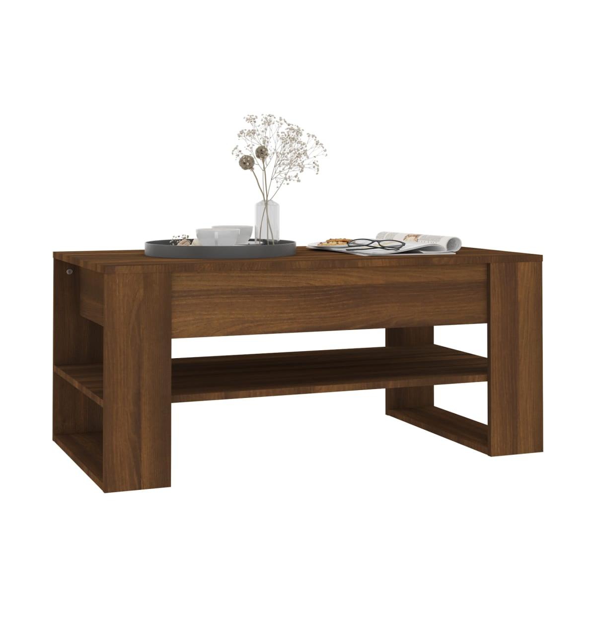 vidaXL Coffee Table Brown Oak 40.2