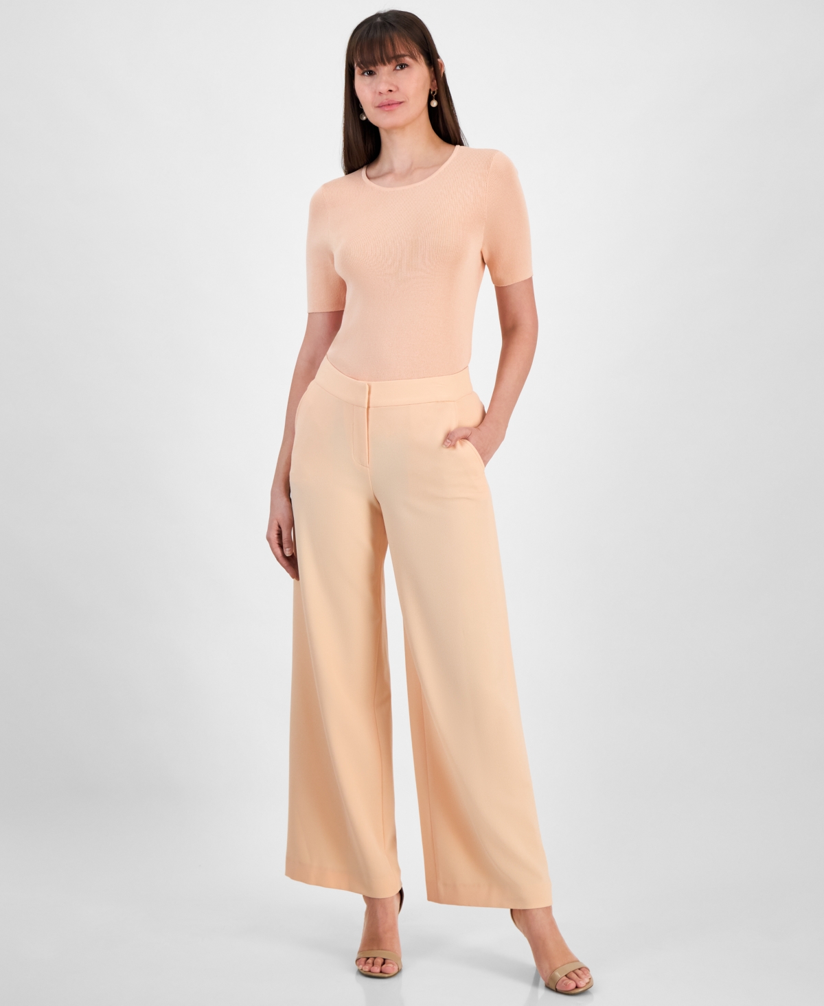 Women's Mid-Rise Wide-Leg Pants, Regular & Petite - Parfait