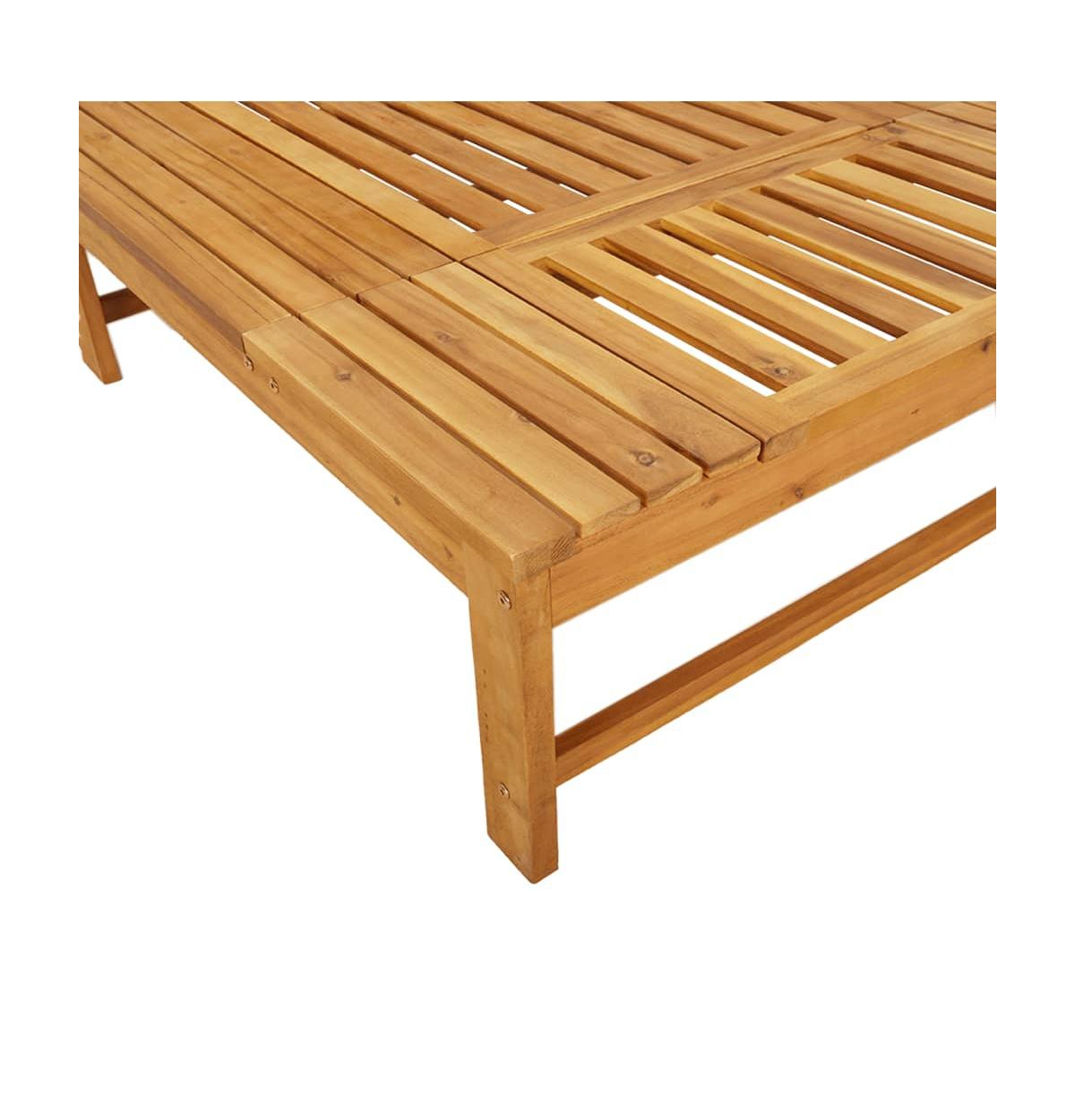 vidaXL Sun Lounger with Dark Gray Cushion and Pillow Solid Wood Acacia