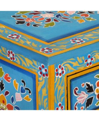 Sideboard Turquoise 21.7"x11.8"x29.9" Solid Wood Mango