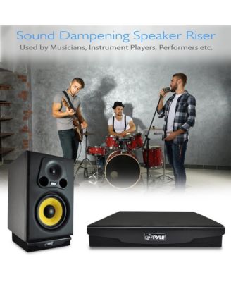 Sound Dampening Speaker Riser, Studio Acoustic Isolation Platform, 7.5" x 9.1", Up to 44.6 lbs