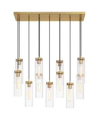 Marika 32" Modern Pendant Chandelier Ceiling Light Fixture Dining Room Over Table Kitchen Island Multi-Light Soft Gold Finish
