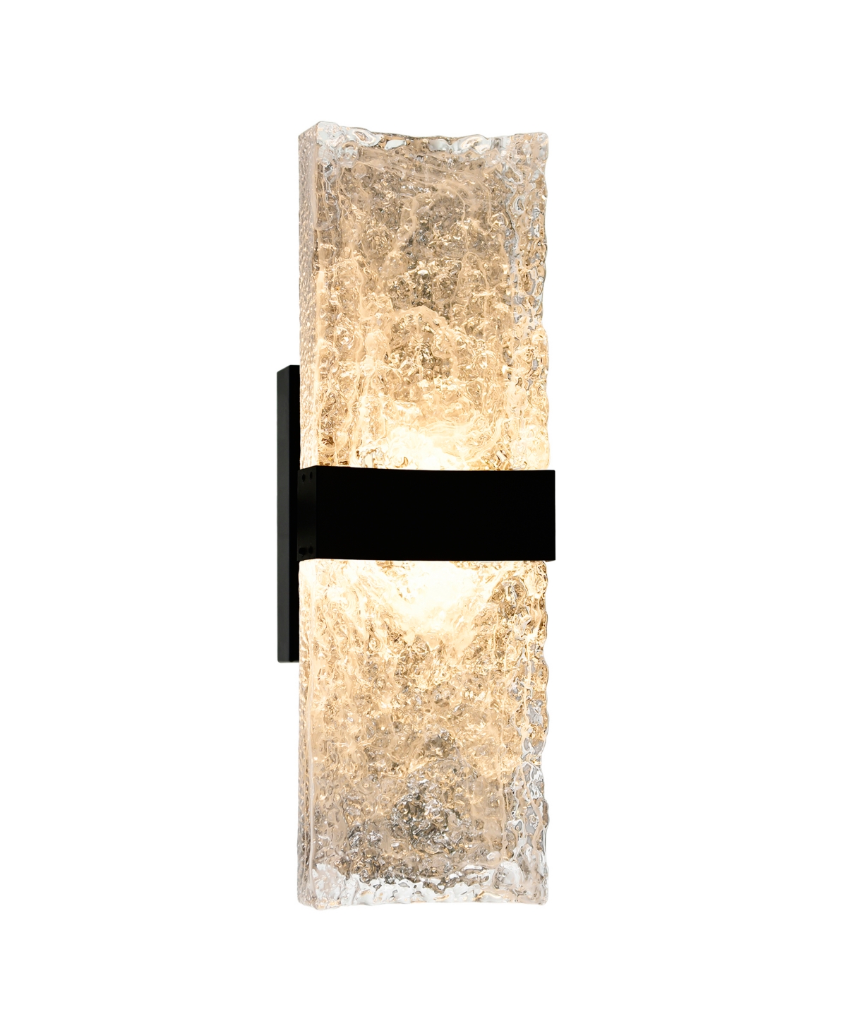 Cwi Lighting 20" Metal Lava Integrated Led Wall Light In Black