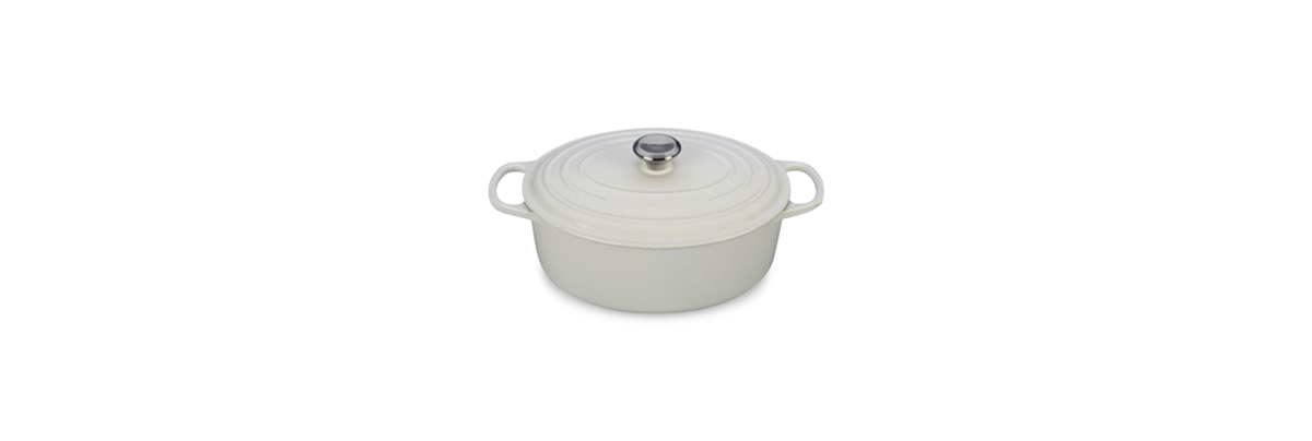 Le Creuset Signature Enameled Cast Iron 6.75 Qt. Oval French Oven In White
