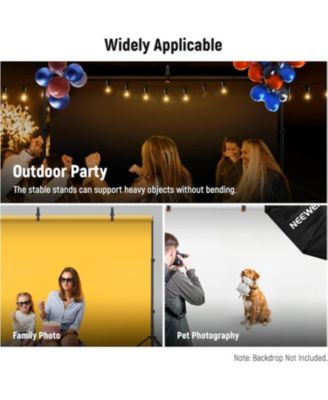 Photo Studio Backdrop Support System, 10ft/3m Wide 6.6ft/2m High Adjustable Background Stand with 4 Crossbars, 6 Backdrop Clamps, 2 Sandbags, and Carrying Bag for Portrait & Studio Photography