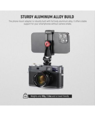 Metal Phone Tripod Mount with Cold Shoe Mounts, Freely Adjustable Joints Universal Phone Holder Compatible with iPhone 15 Pro Max Samsung Galaxy Google Pixel Canon Nikon Sony Camera Cage, PA001