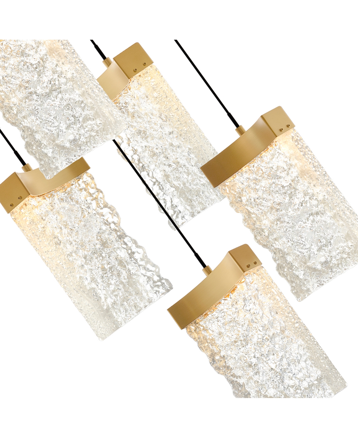 Cwi Lighting 12" Metal Lava Integrated Led Mini Pendant In Brass