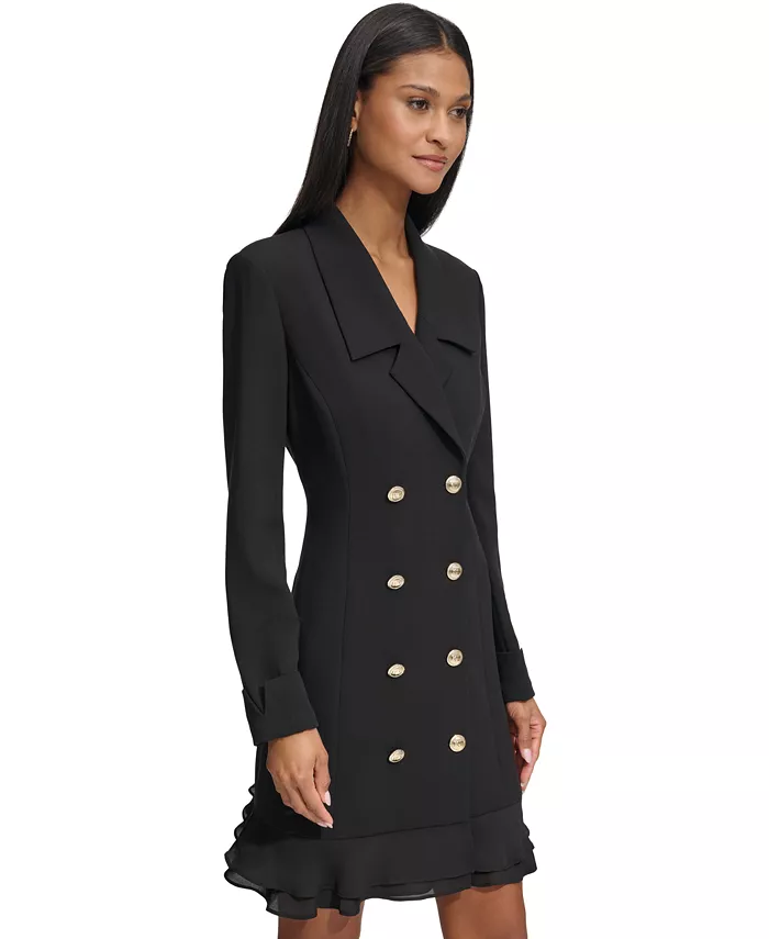 Women's Chiffon-Hem Blazer Dress - thumbnail 3