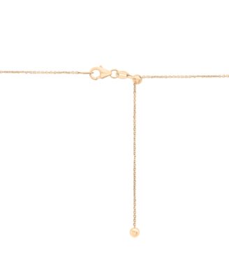 Diamond Open Oval 18" Pendant Necklace (1/2 ct. t.w.) in 14k White or Yellow Gold, Created for Macy's