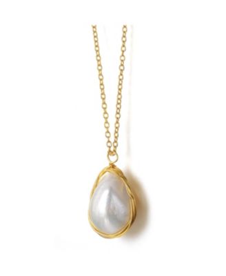 Genuine Freshwater Pearl with .925 Sterling Silver Necklace