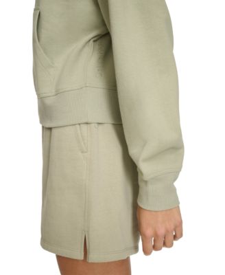 売れ筋商品|||カルバンクライン カットソー トップス レディース Women's Fleece Crop Zip-Front Long-Sleeve Hoodie Optic Heather Calvin Klein Women's Fleece Crop Zip-Front Long-Sleeve