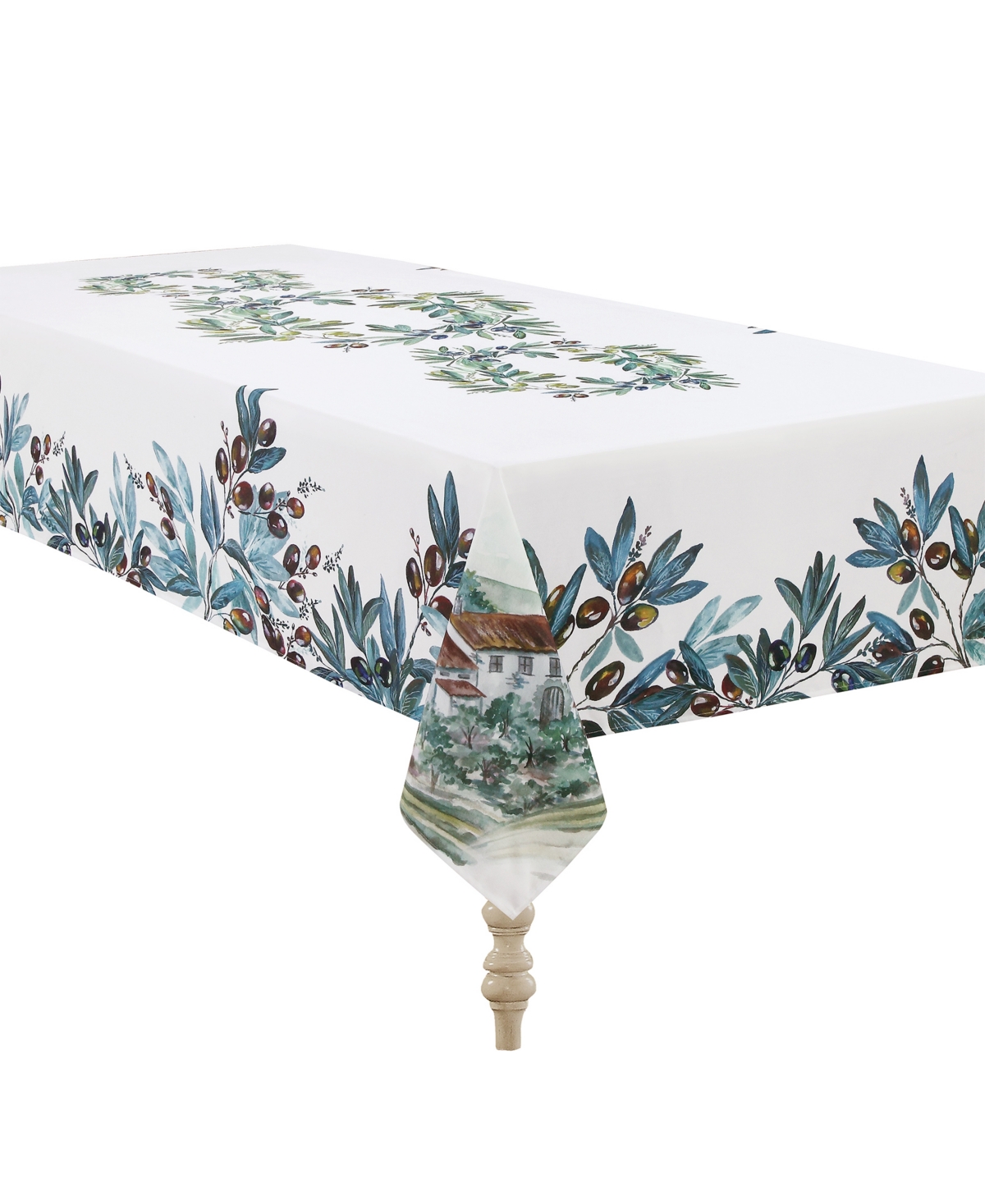 Laural Home Olive Grove Tablecloth, 70" X 120" In Green